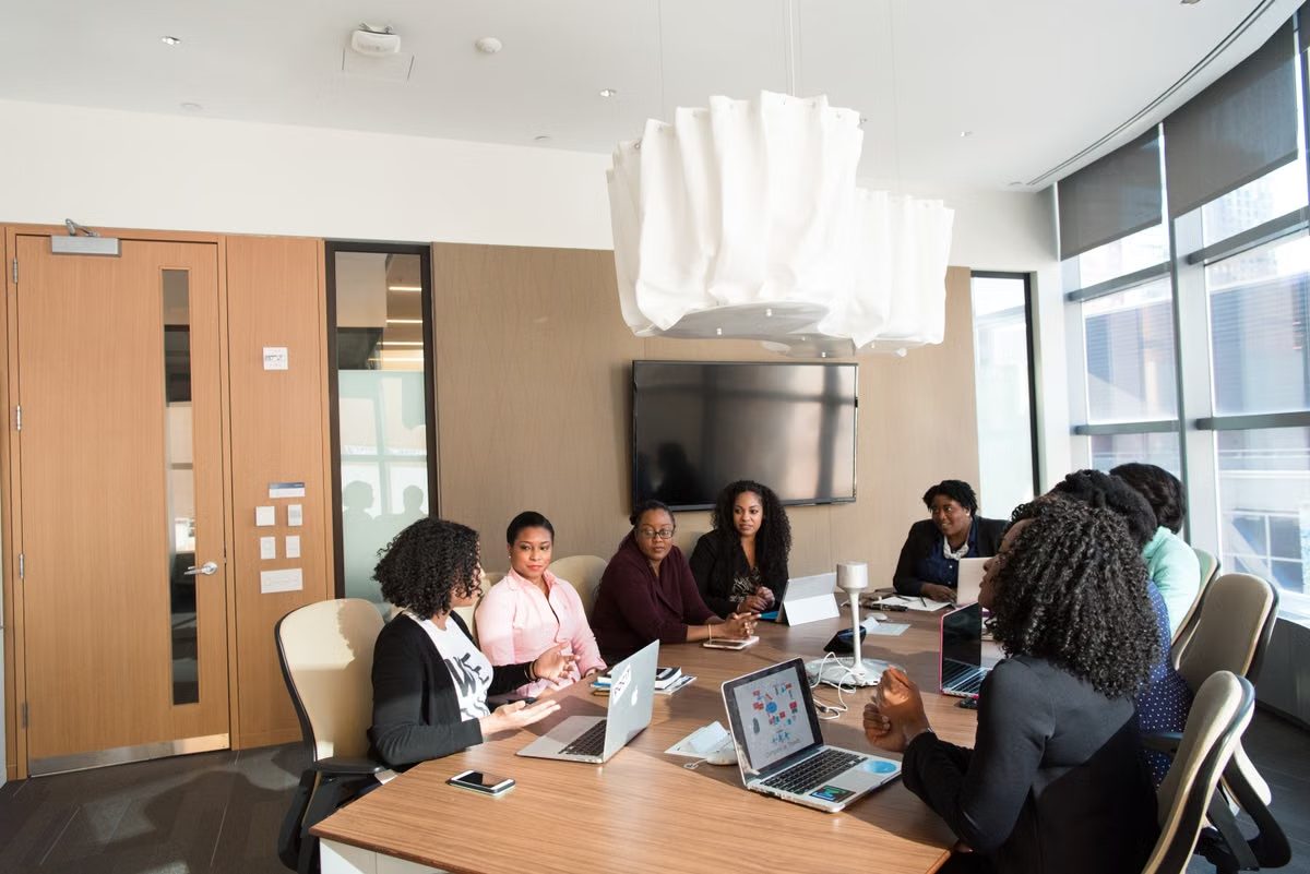 Management team working in an office